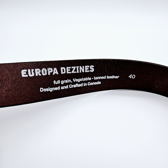 EUROPA DEZINES | western cowboy horse riding rodeo tooled leather belt - Picture 6 of 7